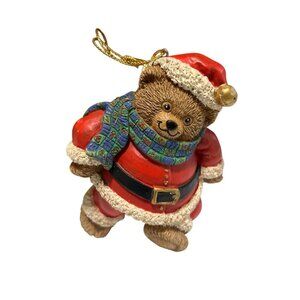 Assorted Christmas Bear & Santa Ornaments, Bundle of 5